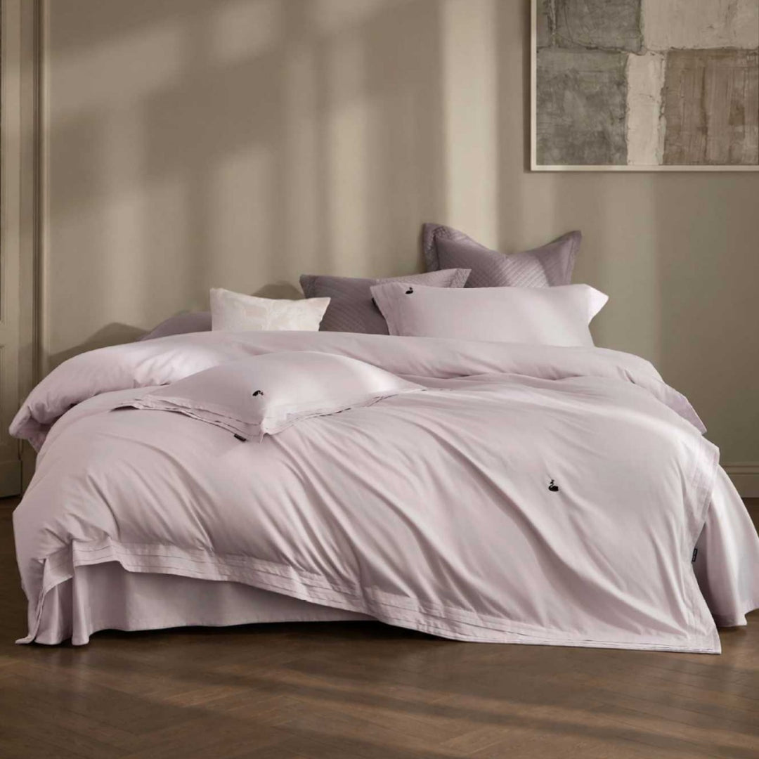 Breathable Long-Staple Cotton Duvet Cover Set with Micro-Embroidered Logo and Envelope Closure