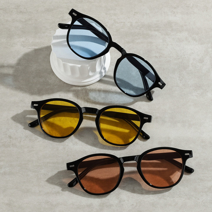 Vintage-Inspired Round Frame Sunglasses Stornfield