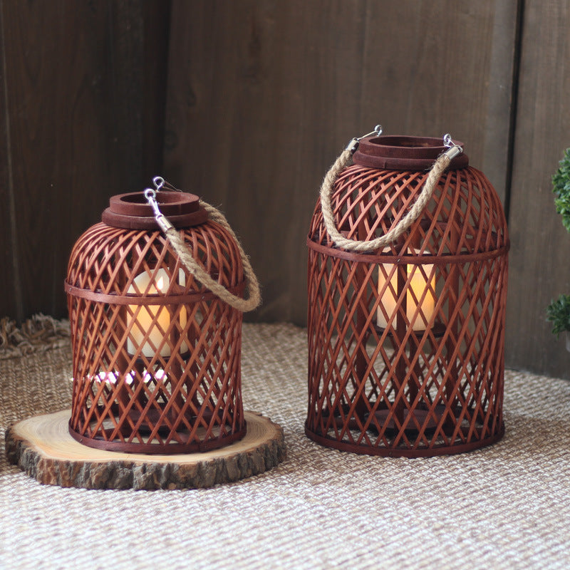 Decorative lantern made of braided material Stornfield