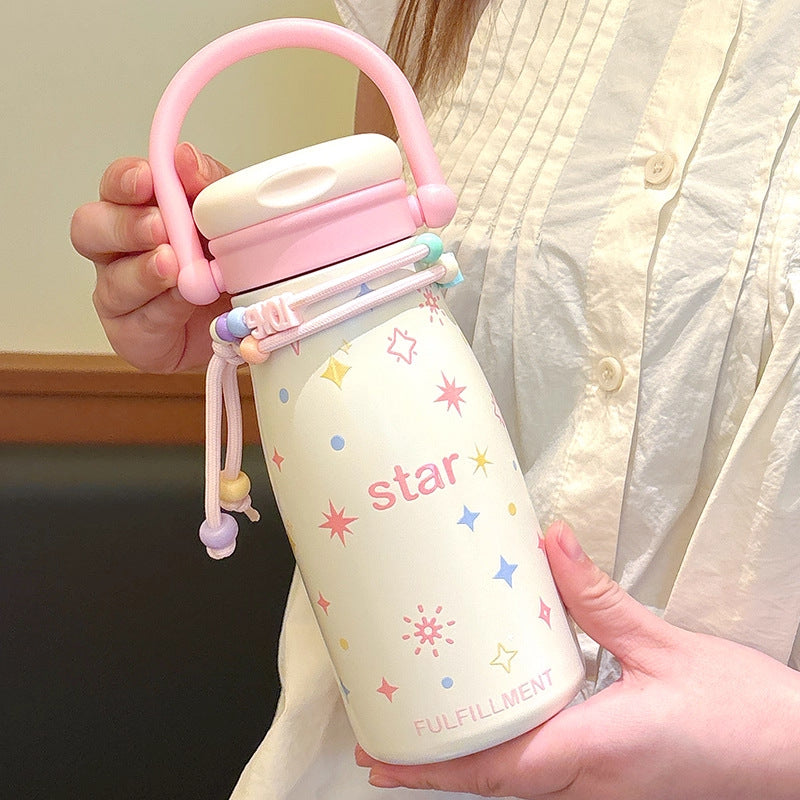Women’s creative drinking bottle with funny design and practical cord Stornfield
