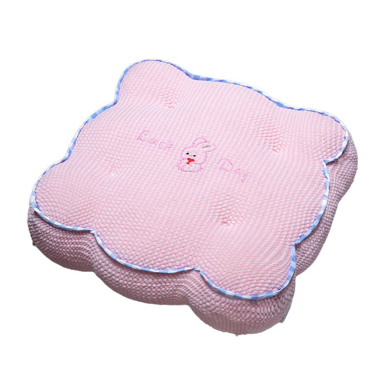 Plush seat cushion with flower pattern Stornfield