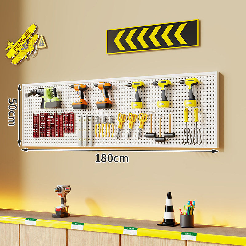 Large Rectangle Wall-Mounted Perforated Metal Pegboard Tool Storage Panel