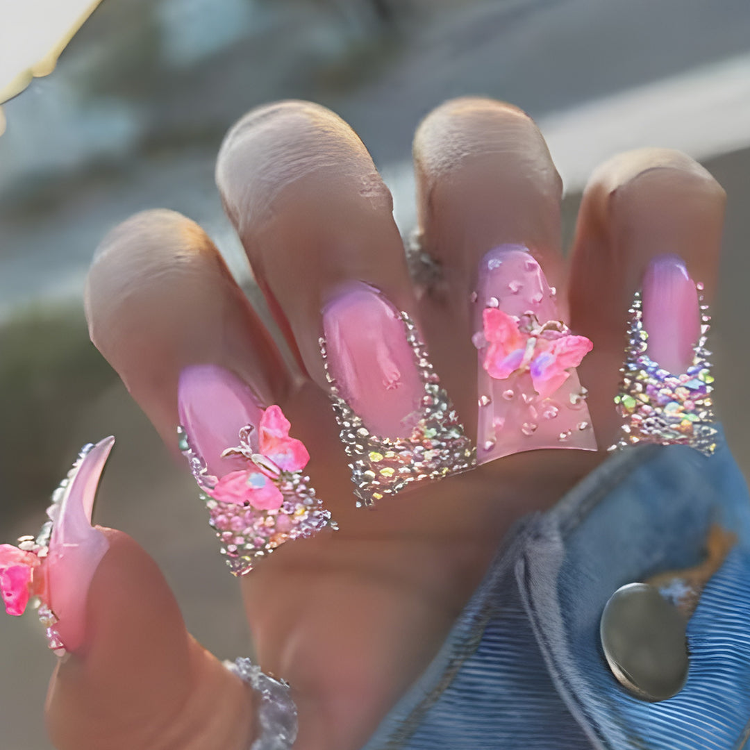Decorative Butterfly Nail Art Press-On Nails Stornfield