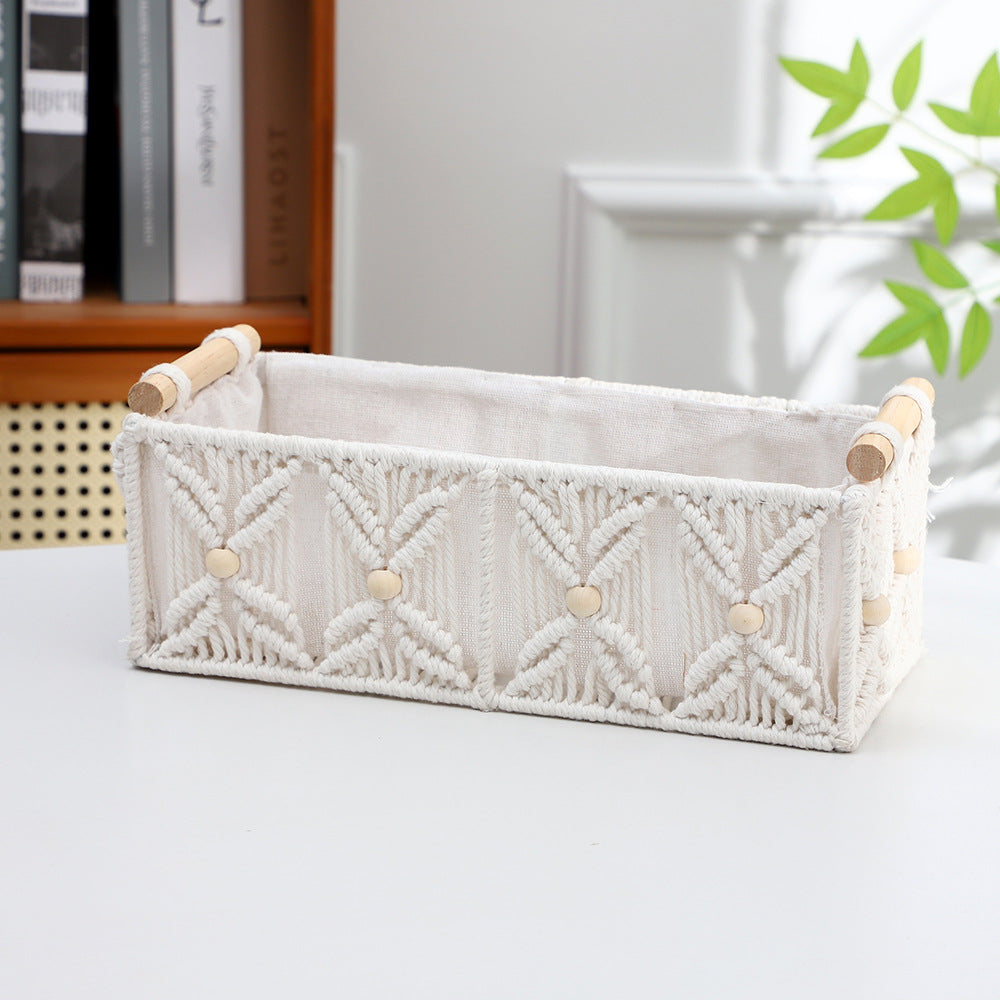Decorative Macrame Storage Basket Stornfield
