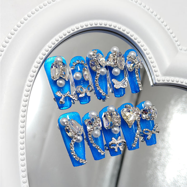 Nail Art Set with Professional Glitter and Rhinestone Decorations Stornfield