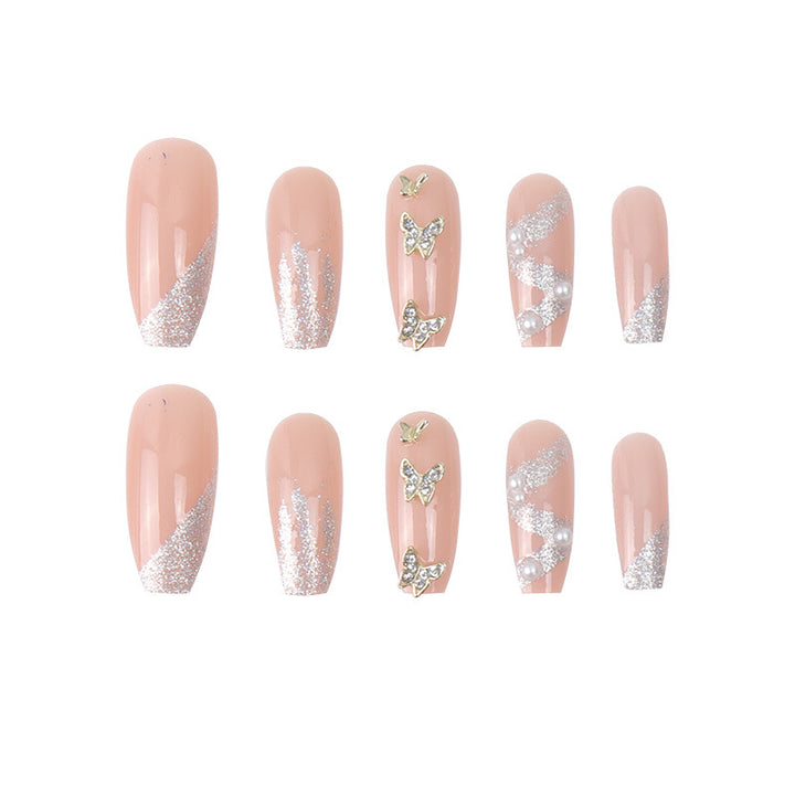 Glittery Decorative Butterfly Press-On Nails Stornfield