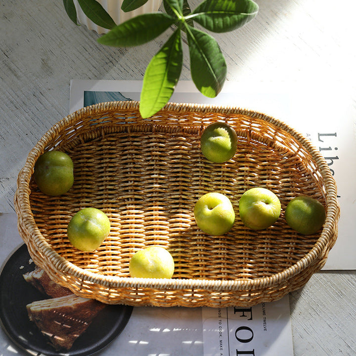 Handwoven Decorative Serving Tray Stornfield 1783754312