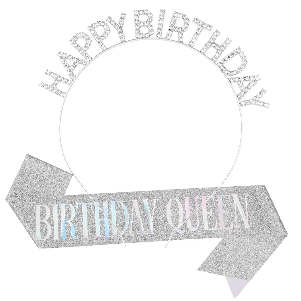 Ladies Glittering Headband with "Happy Birthday" Inscription Stornfield