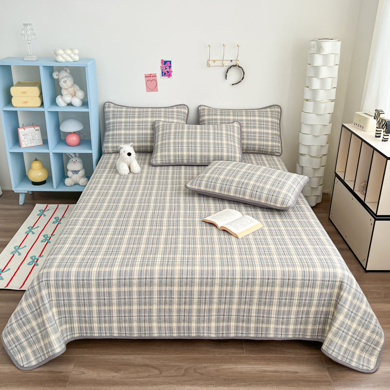 Lightweight Quilted Floral Bedspread Set with Piped Edge and Matching Pillow Shams