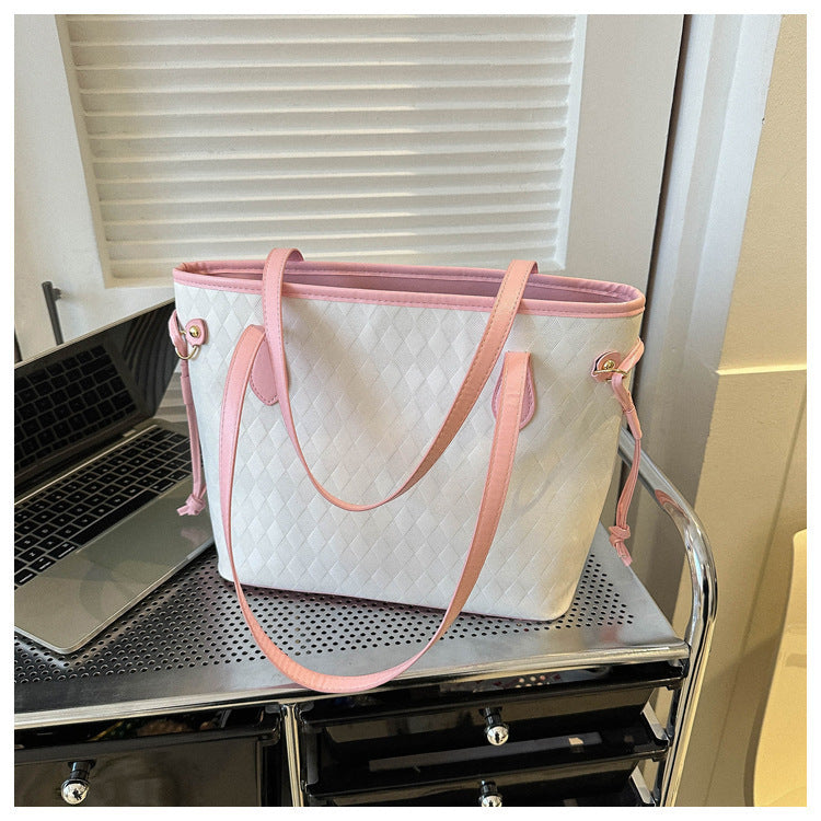 Quilted Pattern Handheld Tote Bag Stornfield