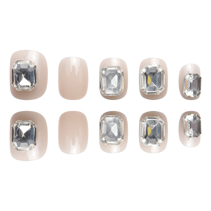 Glamorous Rhinestone-Embellished Press-On Nails Stornfield