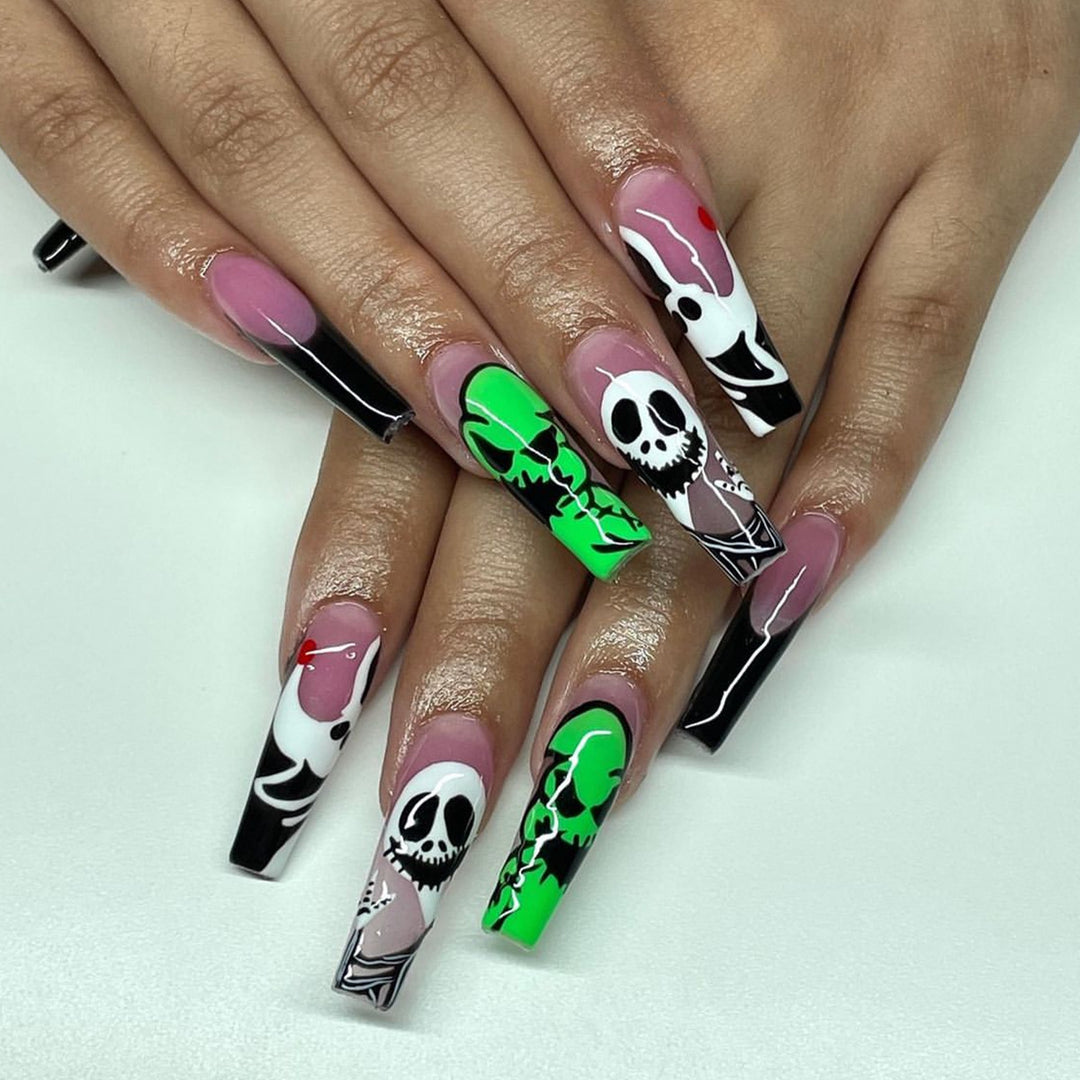 Whimsical Skull Art Nail Extensions Stornfield