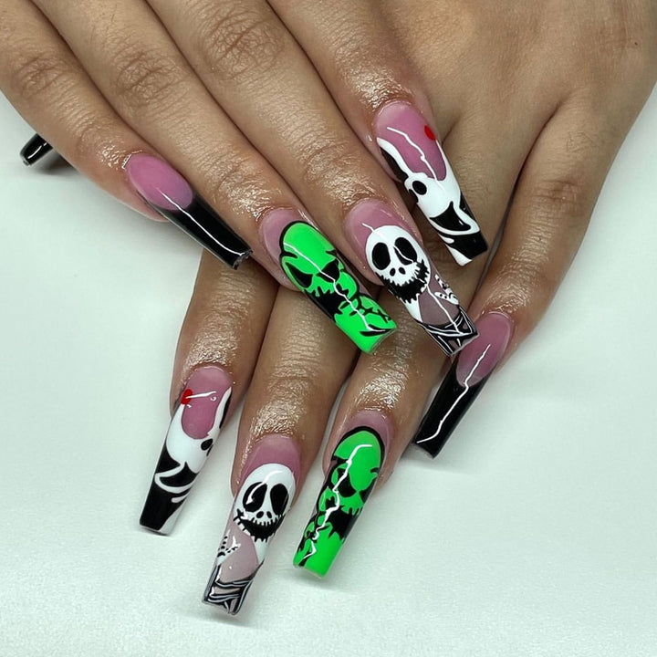 Whimsical Skull Art Nail Extensions Stornfield