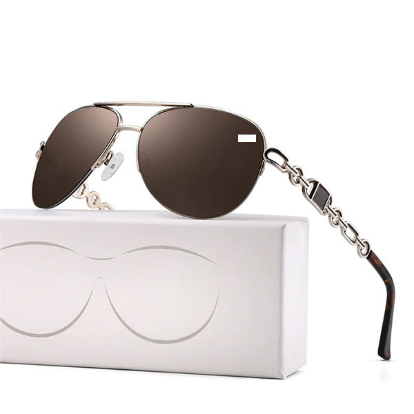 Women Aviator Sunglasses with Fashionable Chain Detail Stornfield