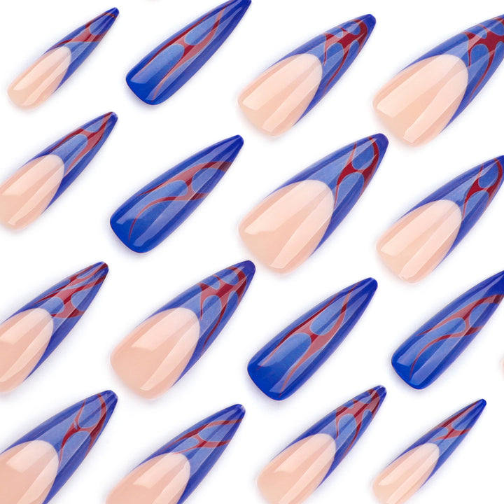 Artful stiletto nails with colorful designs and creative accents Stornfield