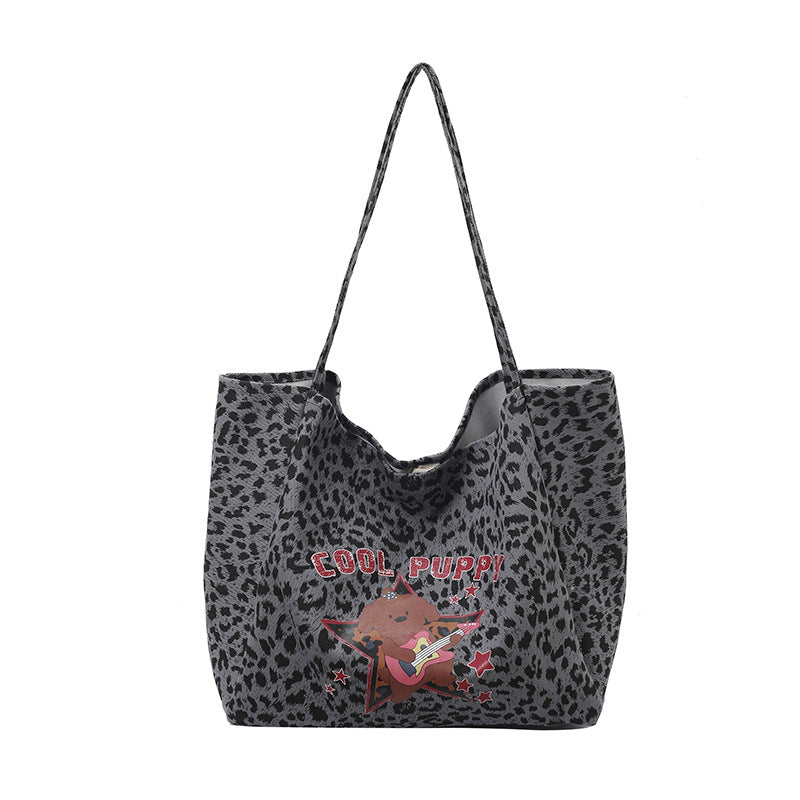 Playful Graphic Print Tote Bag