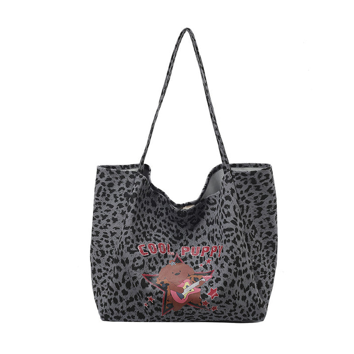 Playful Graphic Print Tote Bag