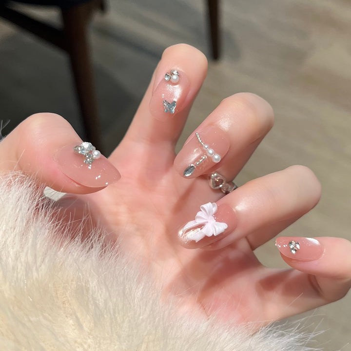 3D Embellished Press-On Nail Art Set Stornfield