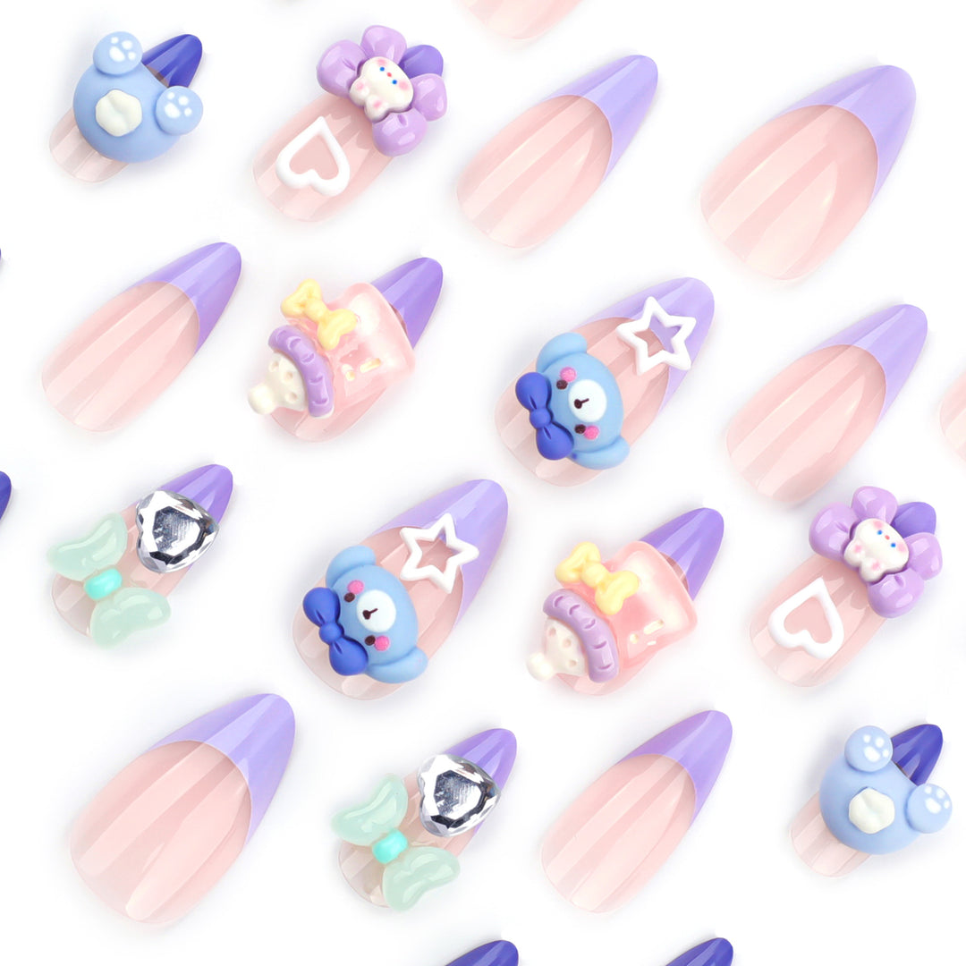Artificial nail art with playful designs Stornfield