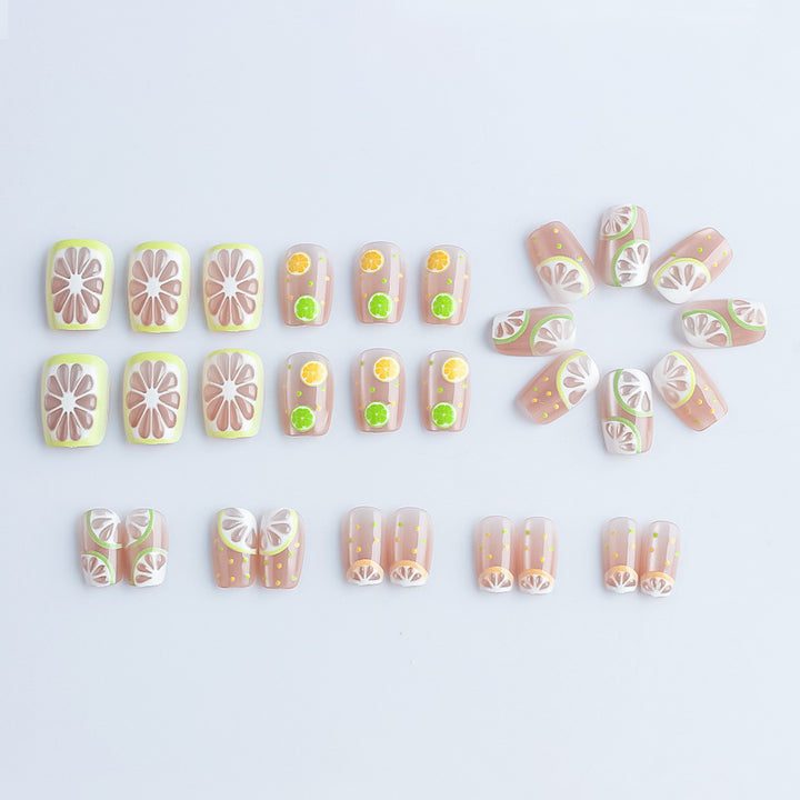 Tropical Fruit-Themed Press-On Nails Stornfield