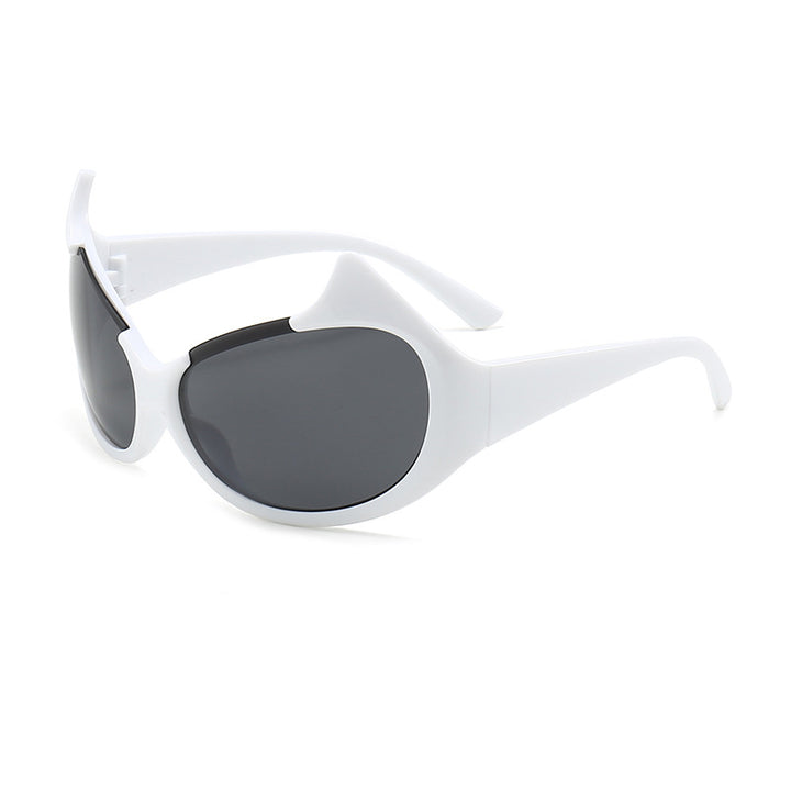 Women's extravagant fashionable sunglasses with striking curved frames Stornfield