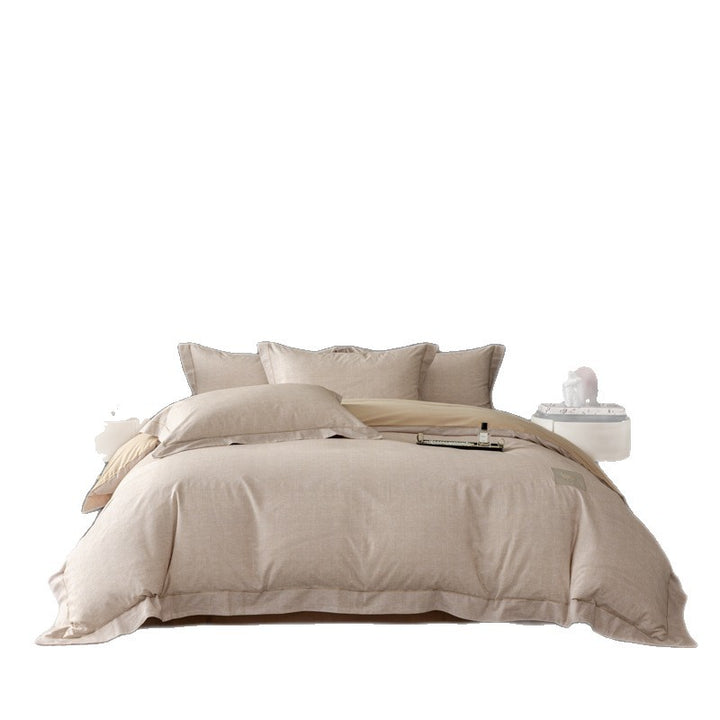 Washed Linen-Blend Duvet Cover Set with Envelope Pillow Shams