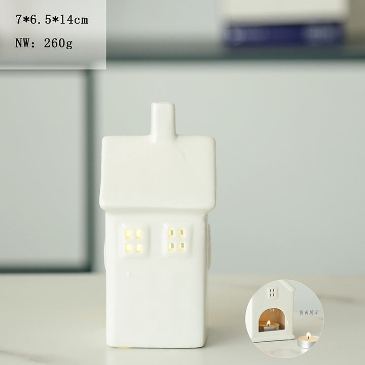 Ceramic House-Shaped Tea Light Holder Stornfeild