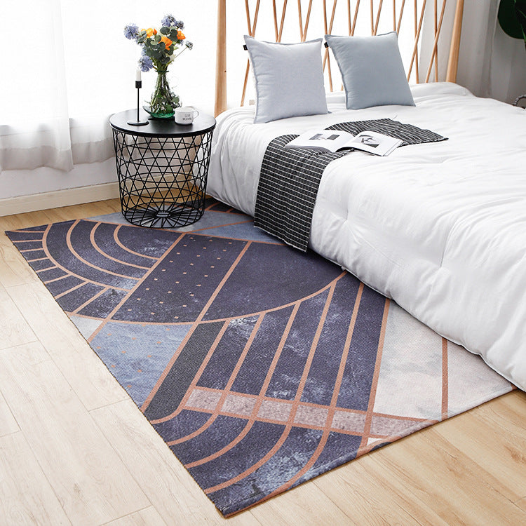 Round Decorative Living Room Carpet with Modern Geometric Pattern Stornfield