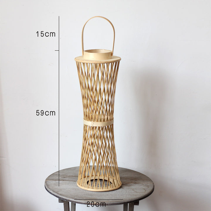 Elegant lamp stand made of woven material Stornfield