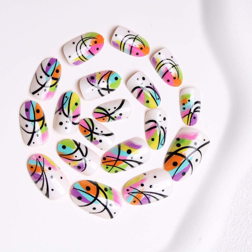 Artistic Abstract Pattern Press-On Nails Stornfield