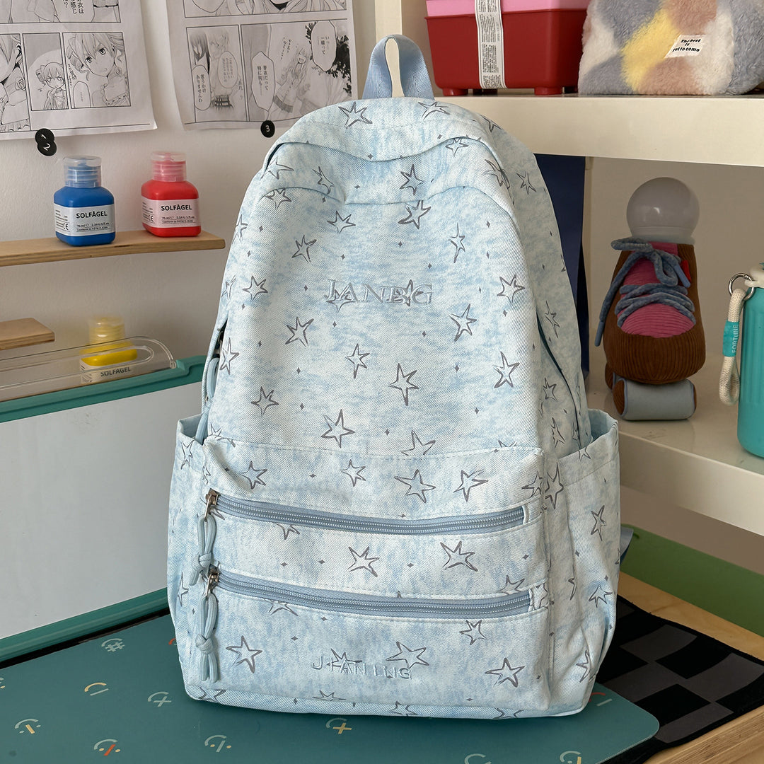 Star-Patterned School Backpack Stornfield