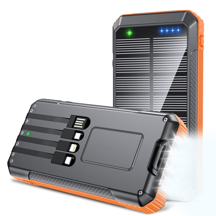 Power bank with solar charging function and integrated LED lamp Stornfield