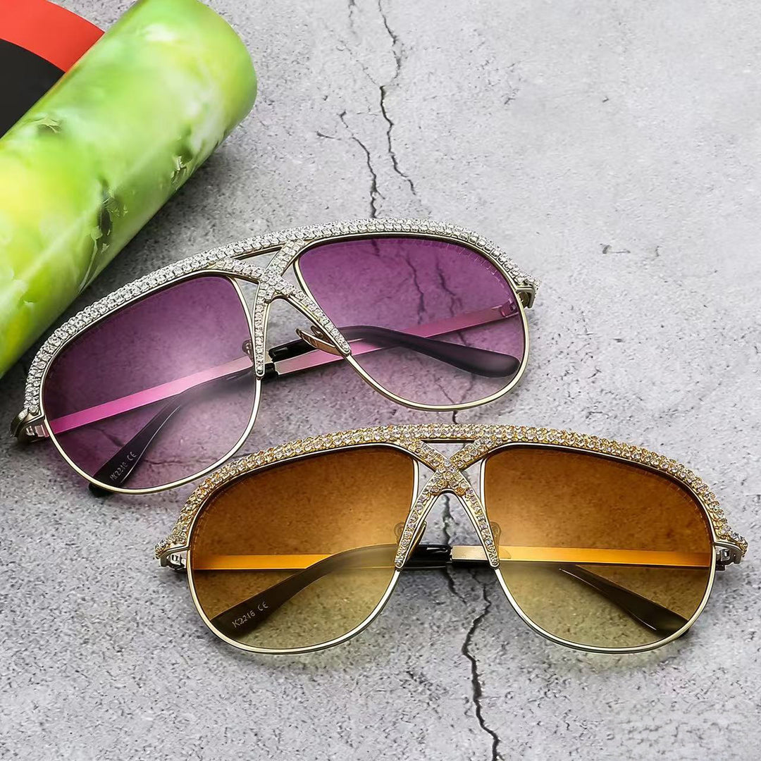 Ladies Glamorous Sunglasses with Rhinestone-Embellished Frame Stornfield