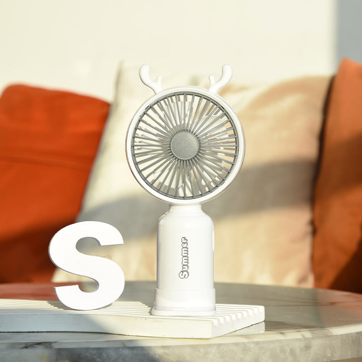 Portable Deer-Themed Handheld Cooling Fan Stornfield