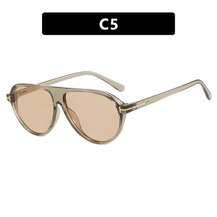 Women's trendy oversized sunglasses with elegant metal frame and UV protection Stornfield
