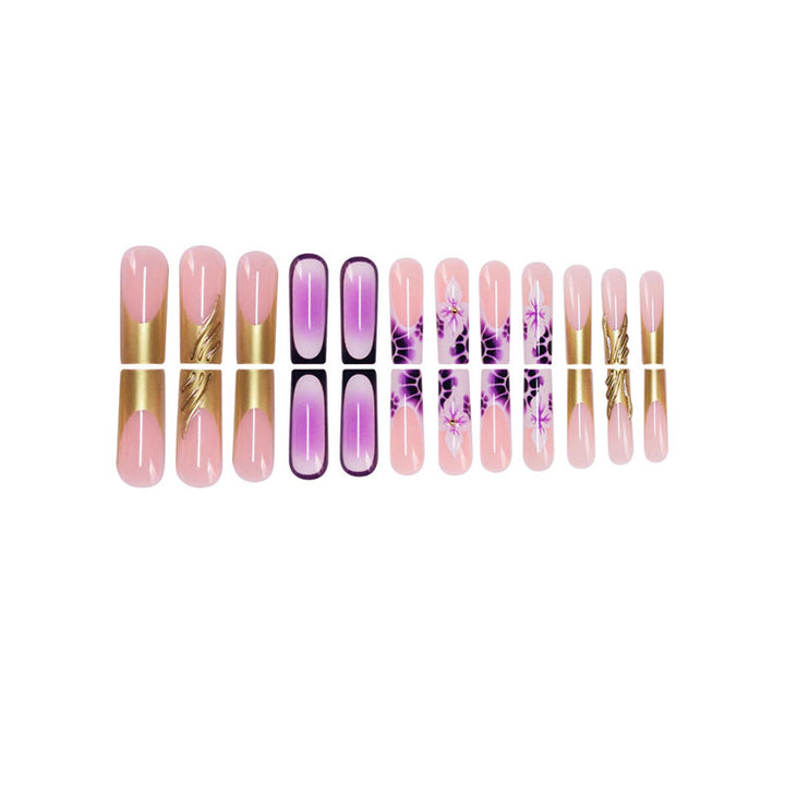 Floral Acrylic Nail Art Extensions Stornfield