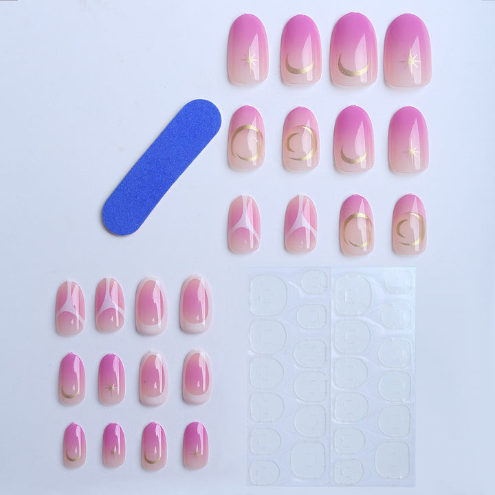 Artificial nails with elegant modern accents Stornfield