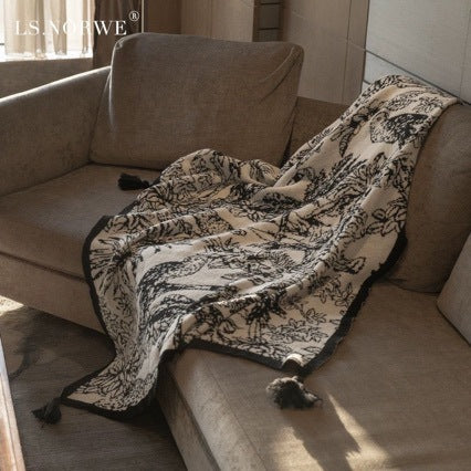 Decorative Woven Throw Blanket