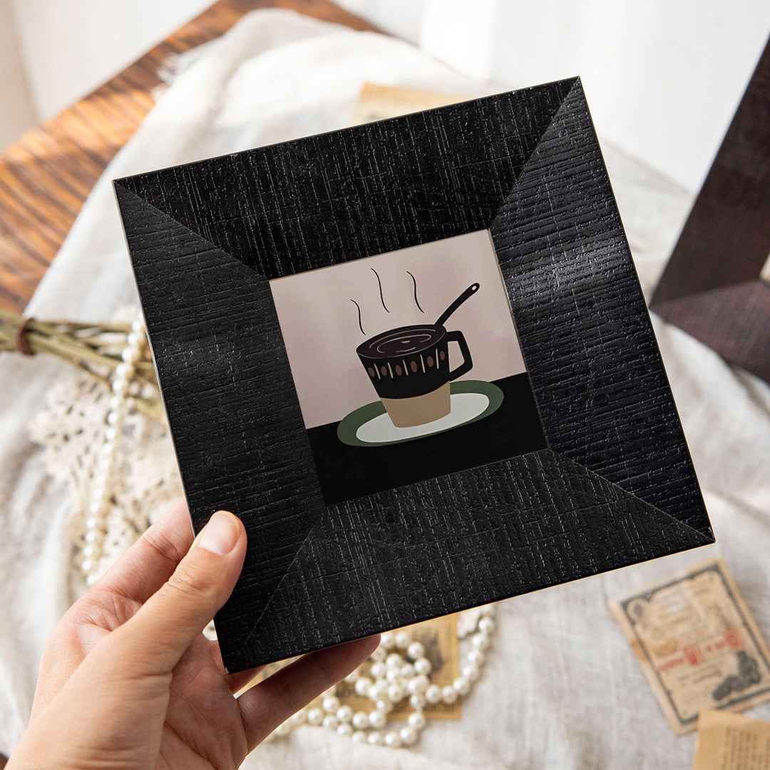 Artistic Coffee-Themed Picture Frame