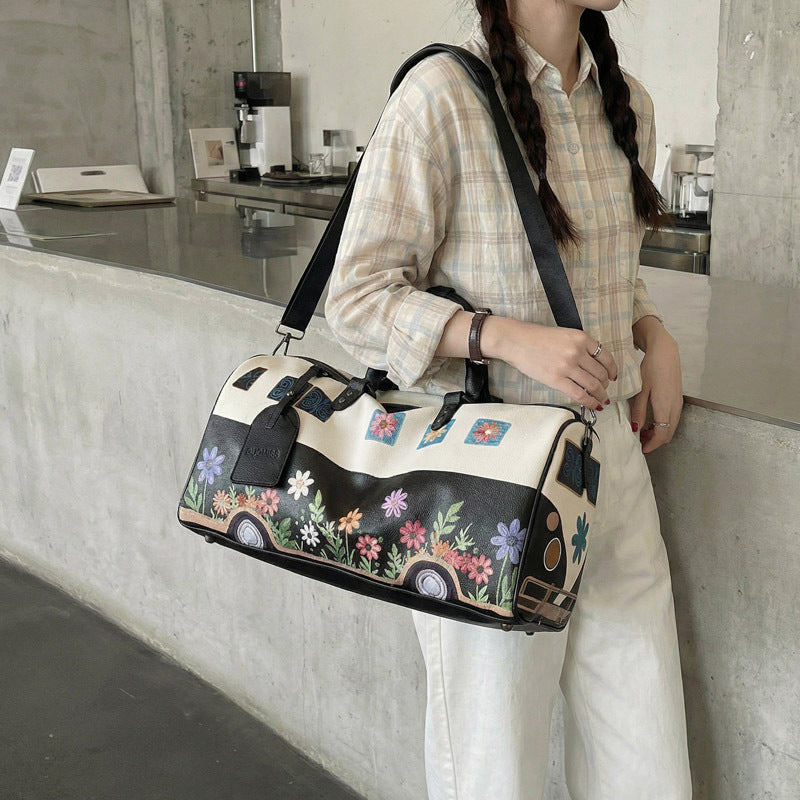 Floral Print Canvas Duffle Bag Stornfield