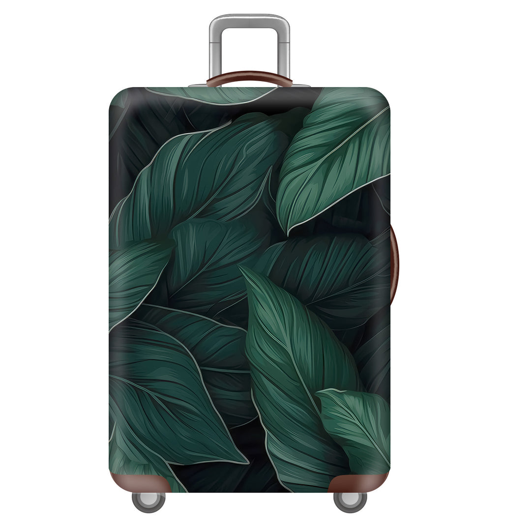 Unisex non-elastic suitcase cover with tropical leaf pattern, stretch protective cover for hard shell and soft case Stornfield