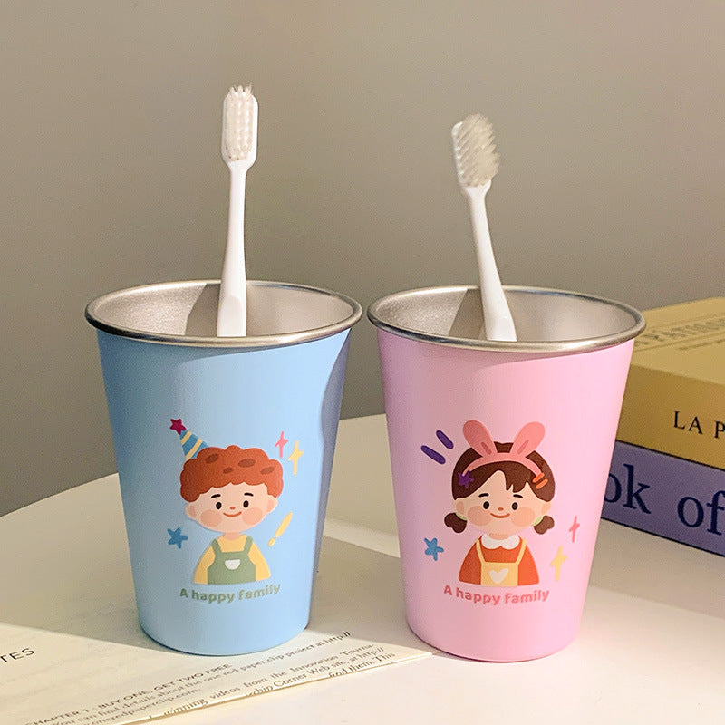 Stainless Steel Drinking Mug with Cheerful Family Motif Stornfield