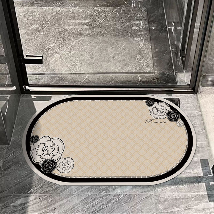 Elegant Oval Decorative Area Mat