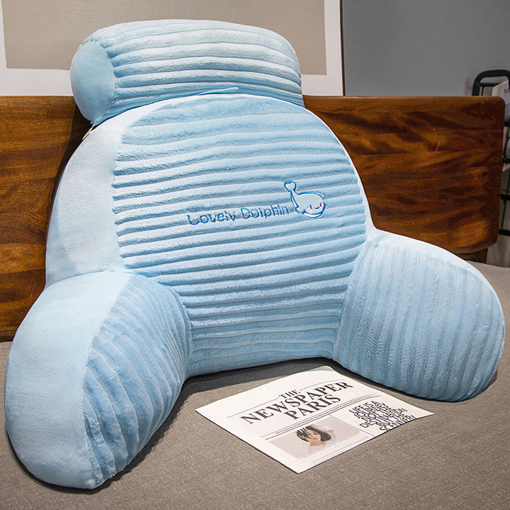 Plush back support pillow in toast design Stornfield