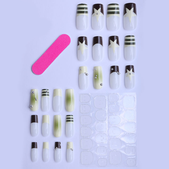 Elegant Artificial Nails with Decoration Stornfield