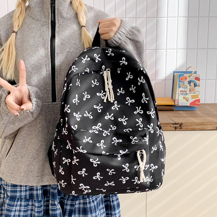 Backpack with Creative Bow Motif and Thoughtful Storage Spaces Stornfield