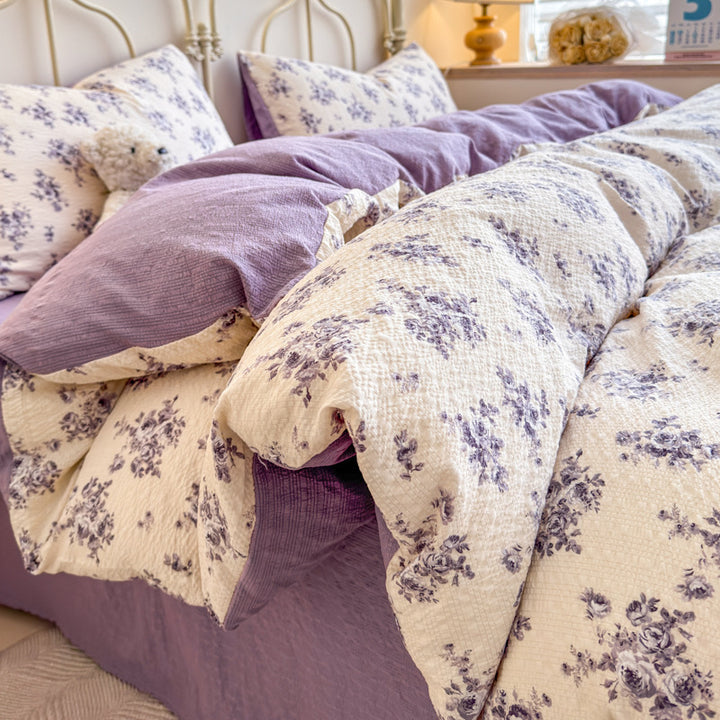 Children's Playful Cartoon Animal Print Bedding Set