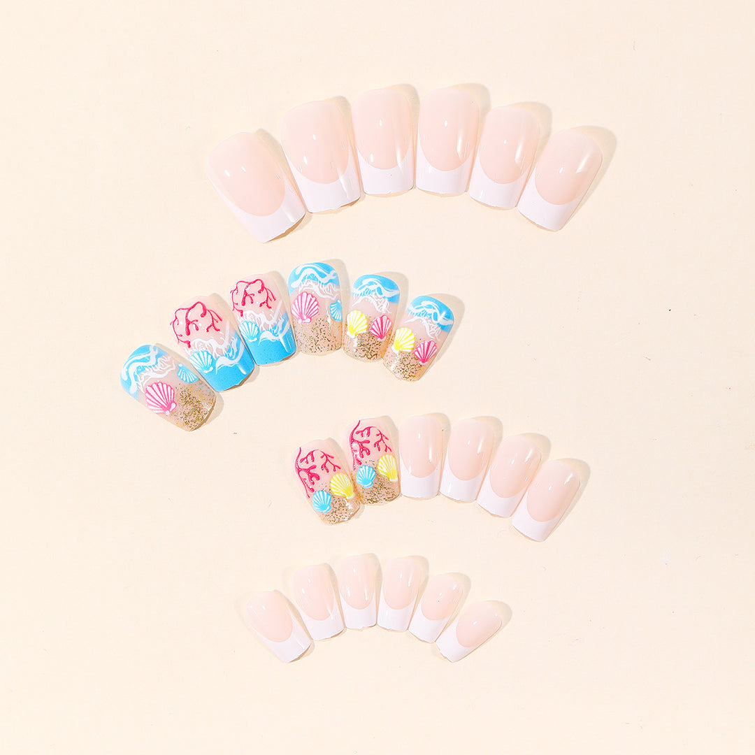 Ocean-Themed 3D Nail Art Extensions Stornfield