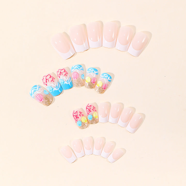 Ocean-Themed 3D Nail Art Extensions Stornfield