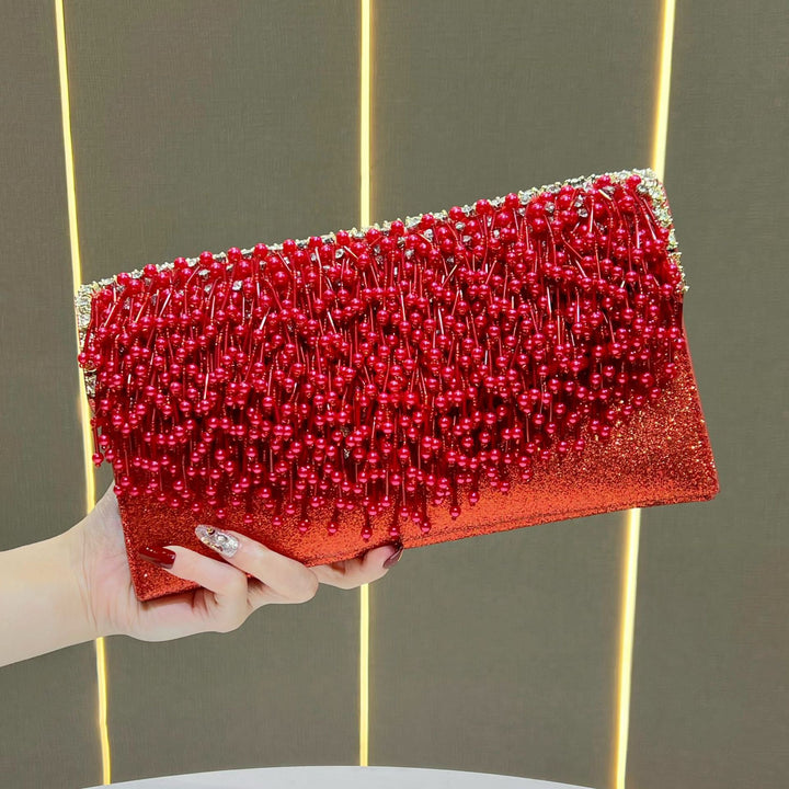 Beaded Fringe Evening Clutch